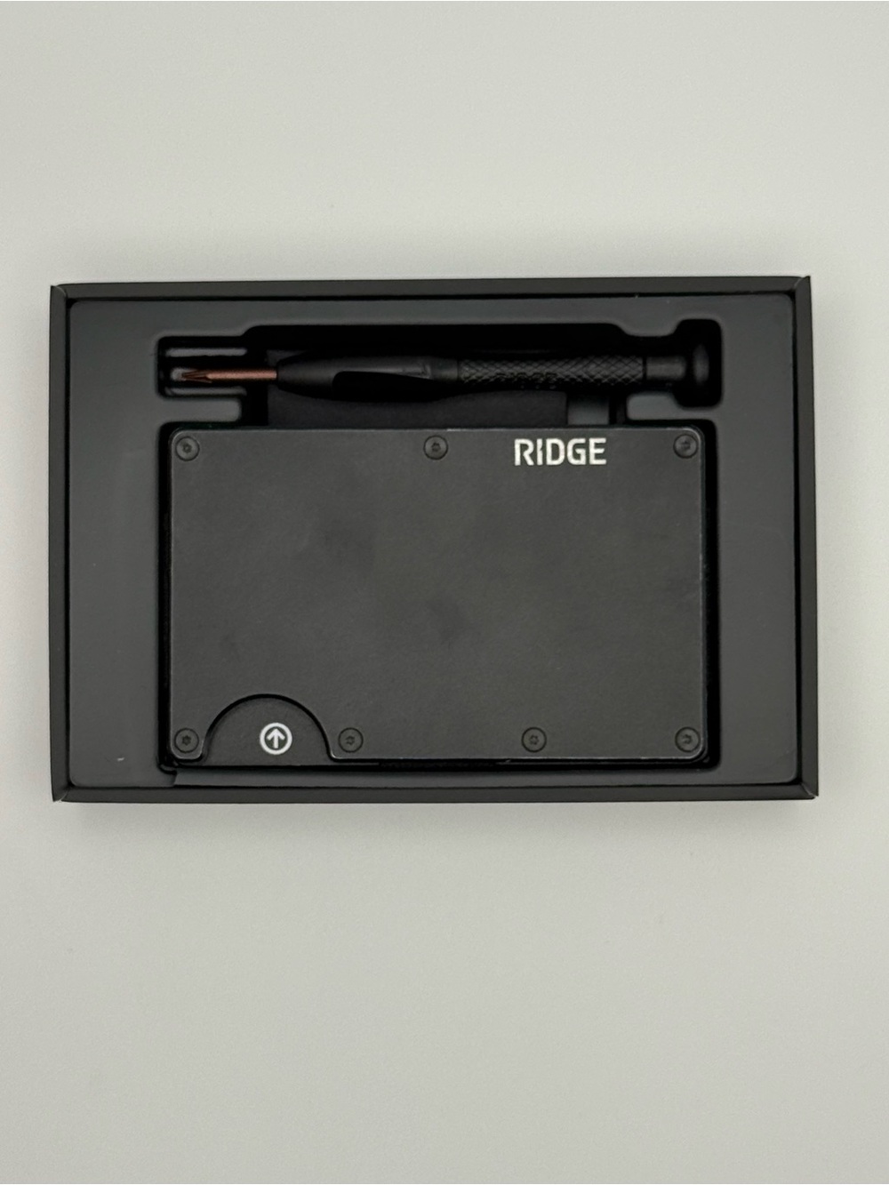 Ridge Royal Black Aluminum RFID Wallet Money Clip With Box (P102)